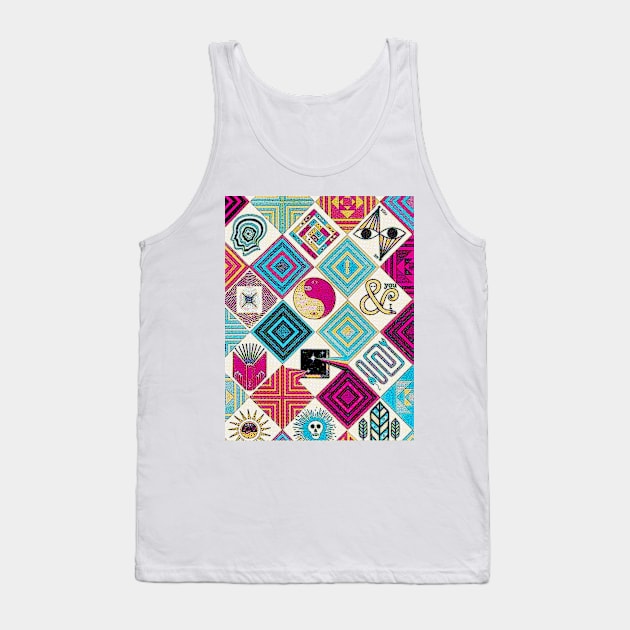 Quilted Abstract Dream Tank Top by PGasbarroneArt